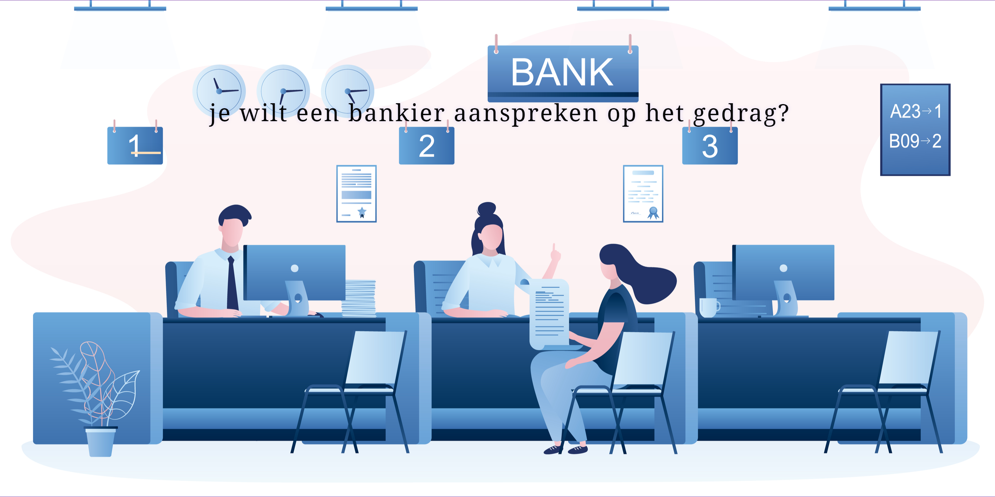 bankier aanspreken op gedrag