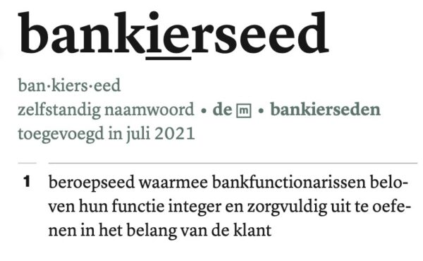 bankierseed definitie